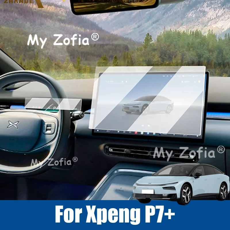 

HD Tempered glass screen protector For Xpeng P7+ 2026 2027 Car GPS Navigation and instrument anti-scratch film Accessories