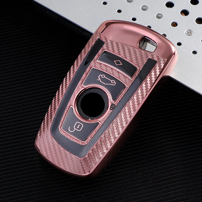 Carbon Fiber TPU Car Key Case Cover for BMW 520 525 F30 F10 F18 118i 320i 1 3 5 7 Series X3 X4 M3 M4 M5 Car Styling Key Shell