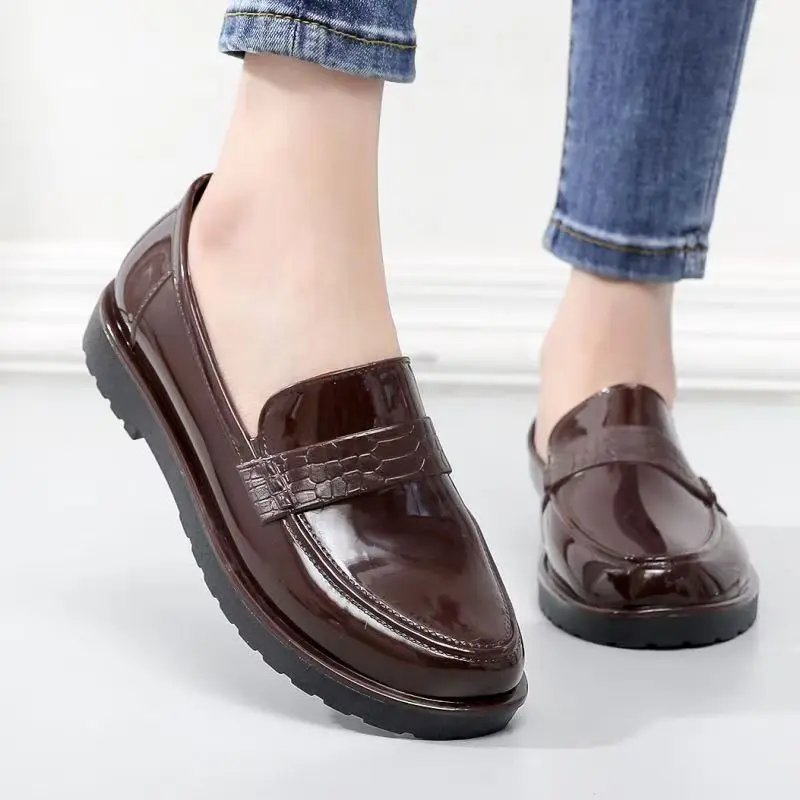 non slip womens dress shoes Non-Slip Loafers Women Comfortable Slip-On on shoes feature slip Women's New Low Heel Shallow