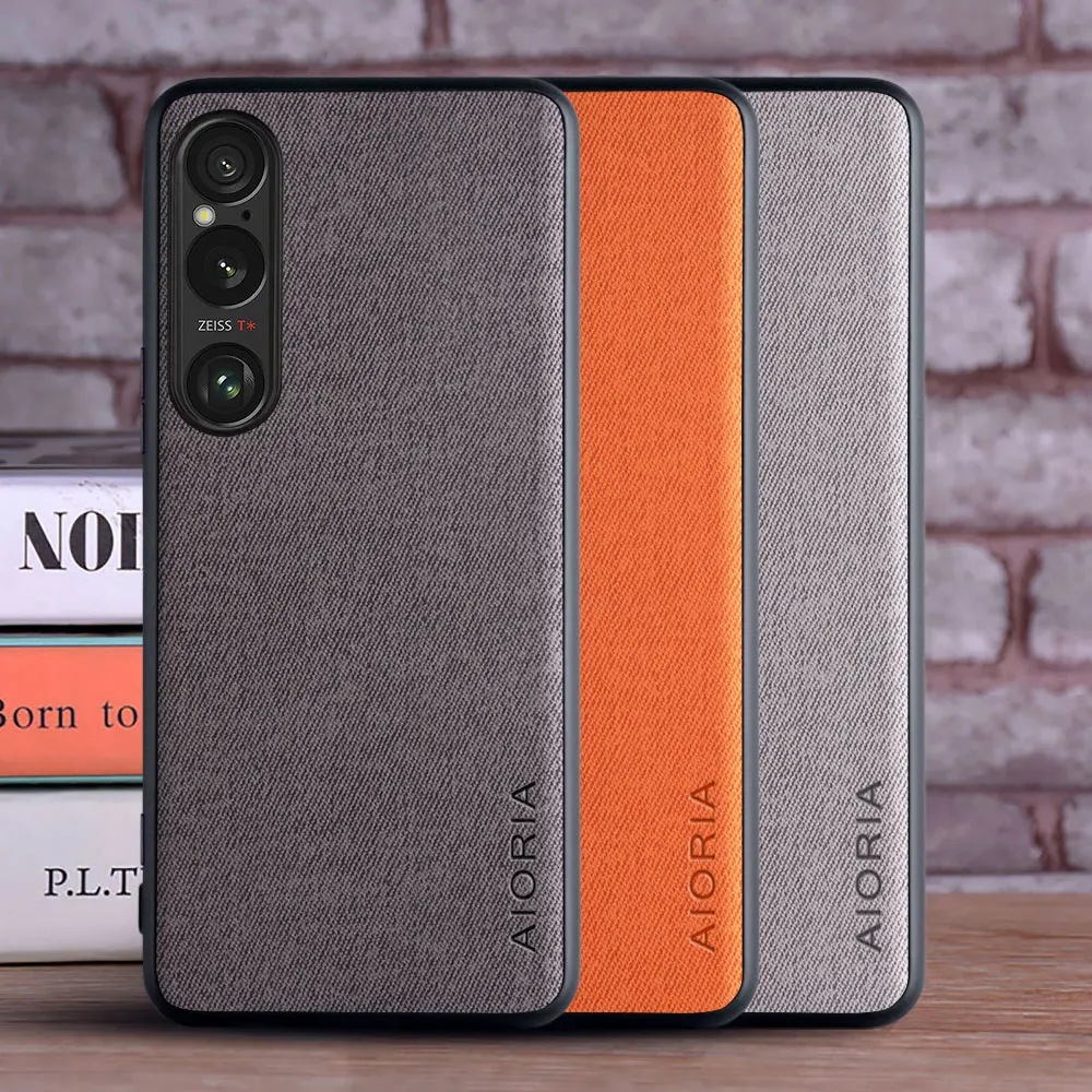 Funda textil para Sony Xperia1 VI, material de PC duro y TPU suave, sensación táctil perfecta para la funda del Sony Xperia 1 VI