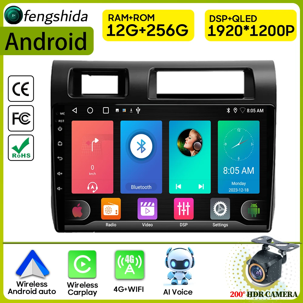 

Car Radio Carplay For Toyota Pickup Land Cruiser LC70 79 Series 2007 - 2020 Navigation GPS Android Auto Stereo 4G Wifi No 2din