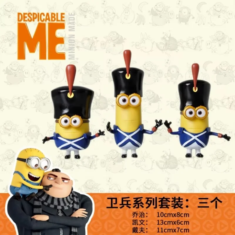 Minions Genuine Despicable Me Anime  Action Figures Guard Savage Sports Style Big Eye Models Toys Bob Kevin Stuart Xmas Gifts ﻿