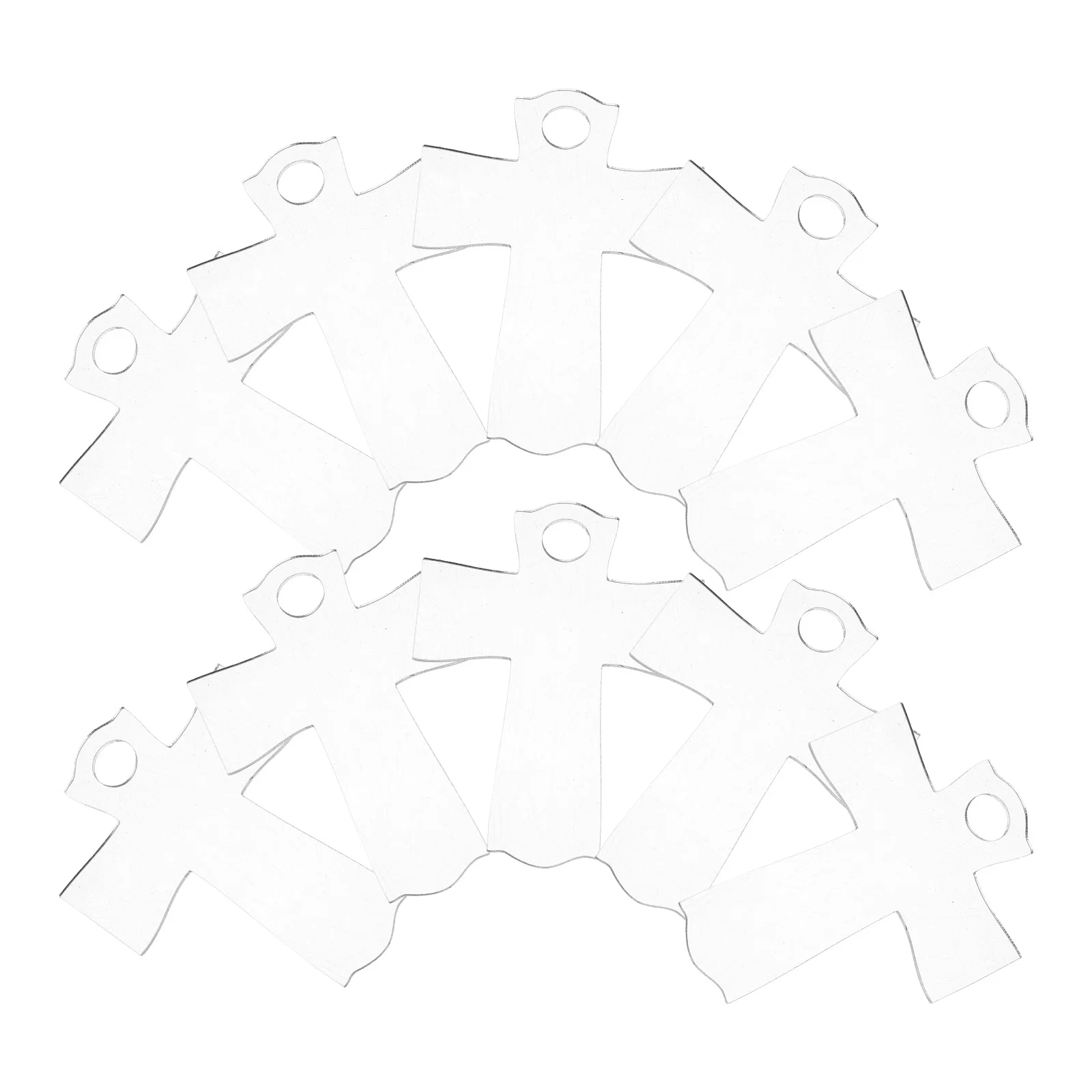 

10Pcs Blank Name Tags for Tumbler Bottle Acrylic Cross Shaped Nameplates DIY Custom Cup Identification Markers