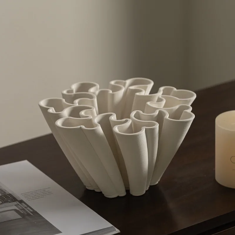 Advanced Soft Decoration Sales Department Homestay Art Flower Arranger 3D Printing Model Room Geometric Vase