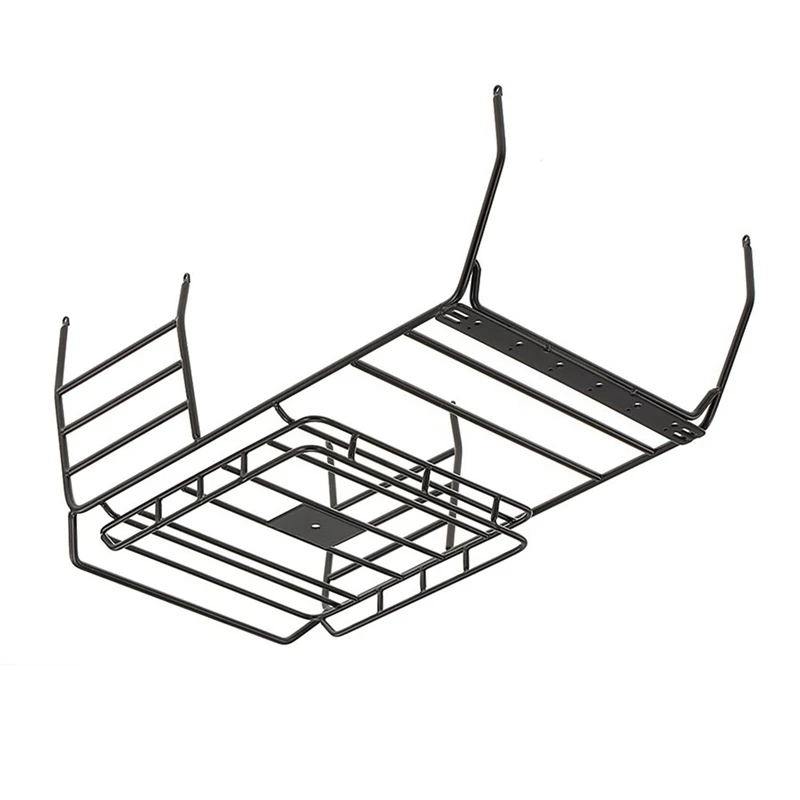 For 1/10 SCX10 313Mm Wheelbase Simulation Climbing Car Wrangler Shell Roll Cage Roof Racks Metal Luggage Rack