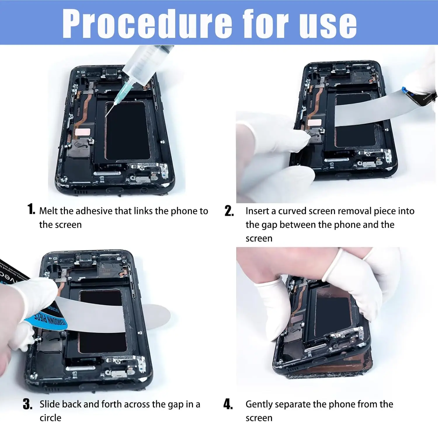 1pc Steel Metal Mobile Phone Curved LCD Screen Spudger Opening Pry Card Tools Ultra Thin Flexible Mobile Phone Disassemble Tool image 4