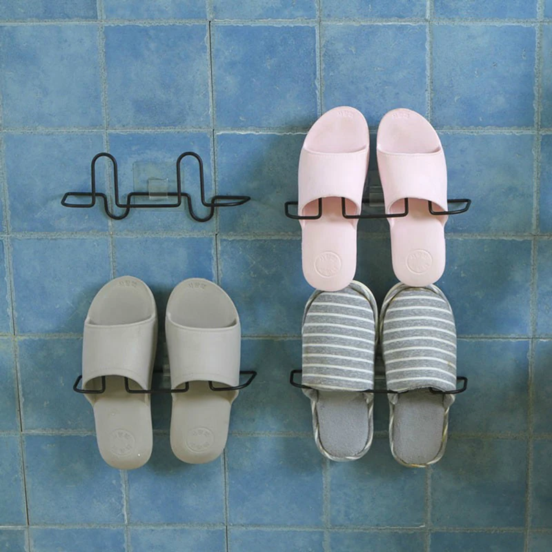 Shoe Rack Hanging Rack Adhesive Wall Hanging Shoe Rack Three-dimensional Wall Slippers Rack Household Living Room Shoe