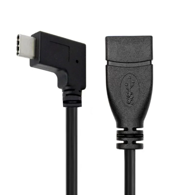 90 Degree Variable Head USB 3.1 to OTG Adapter Cable for iPhone 15 MacBook USB C A Female to Type C Interface to 3.0 Female