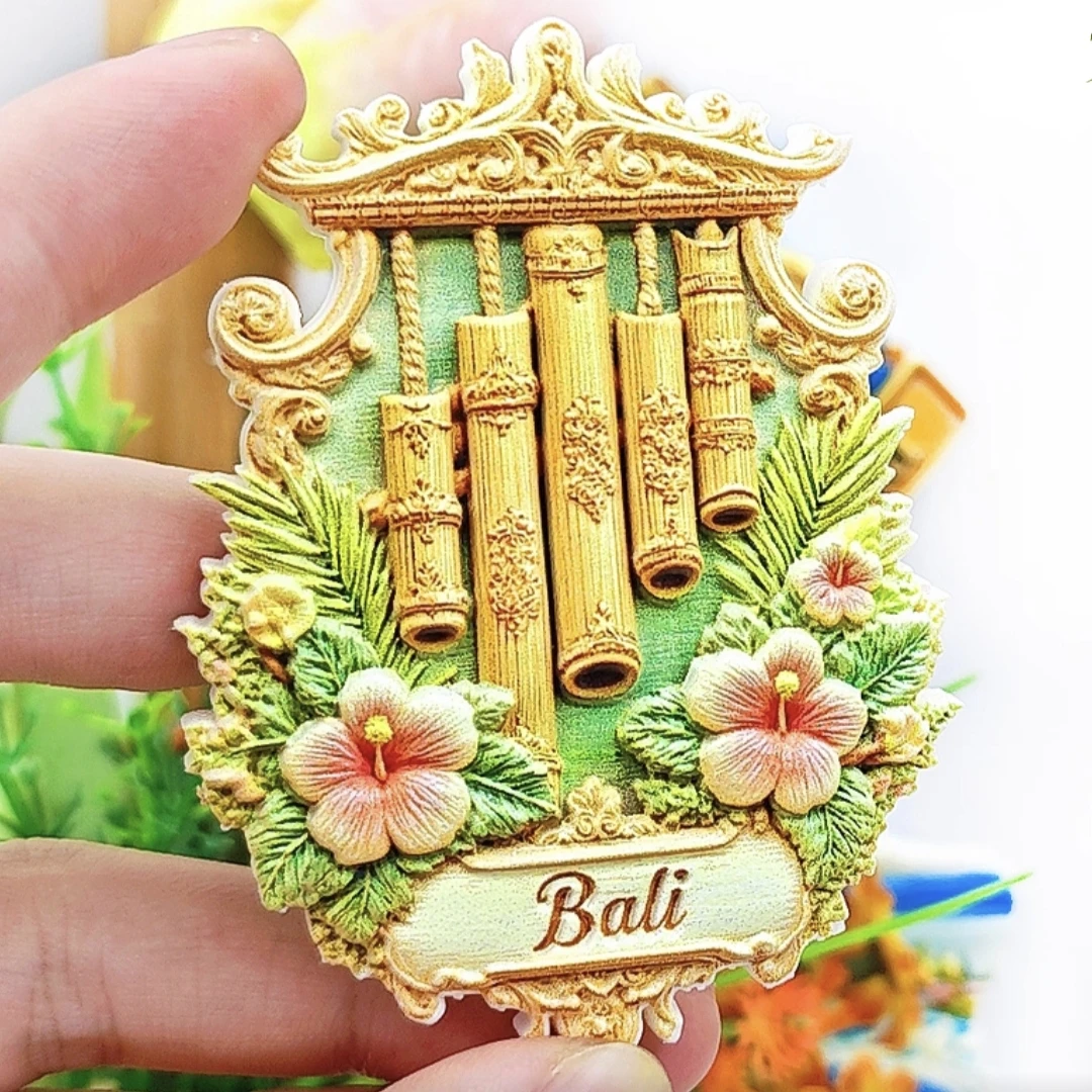 آسيا اندونيسيا بالي الراتنج ثلاثية الأبعاد مغناطيس الثلاجة السياحة تذكارية الثلاجة ملصق الحرف اليدوية هدية الديكور #2