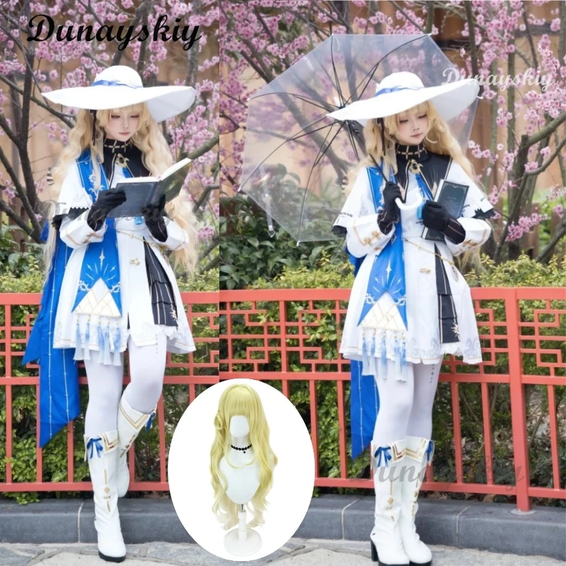 

Wuthering Waves Phoebe Cosplay Costume Wig Lolita Skirt Women's Dresses Wig Headband Accessory Anime Party Role-playing Suit