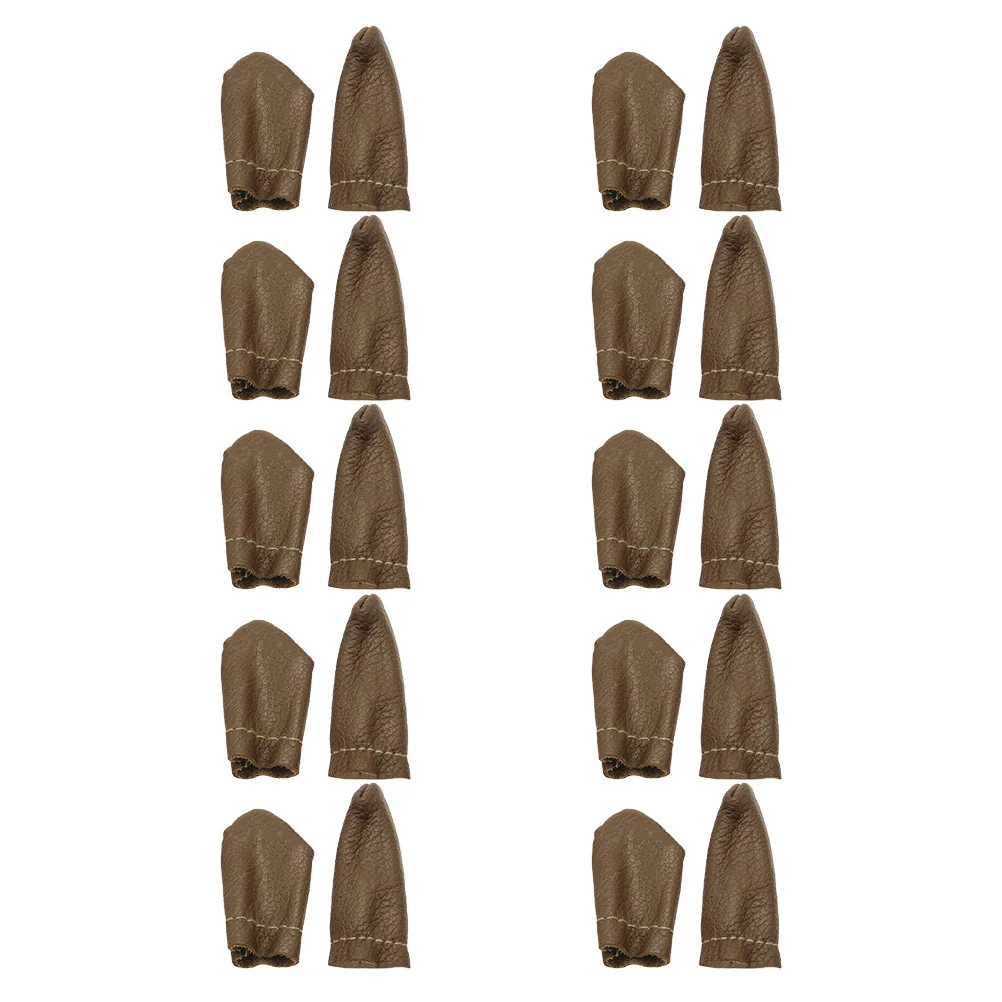 10 أزواج من واقيات الأصابع متينة وناعمة قابلة للتنفس لخياطة الحياكة وإبرة التلبيد بنفسك #4