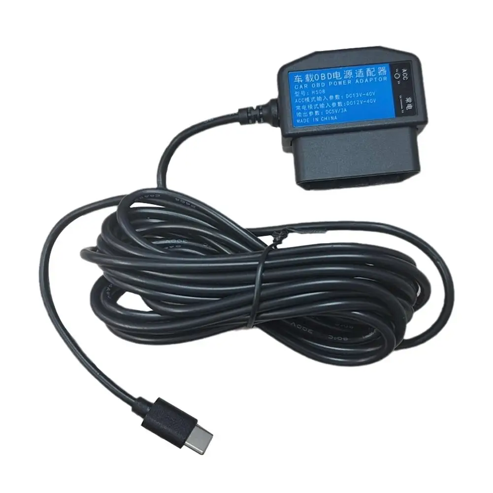 3.5 Meter Ingang 12V-40V Naar 5V/3a Auto Dashcam Hardwire Kit Auto Obd Oplader Kabel Usb Kop/Micro Step Type-C Down K2h5