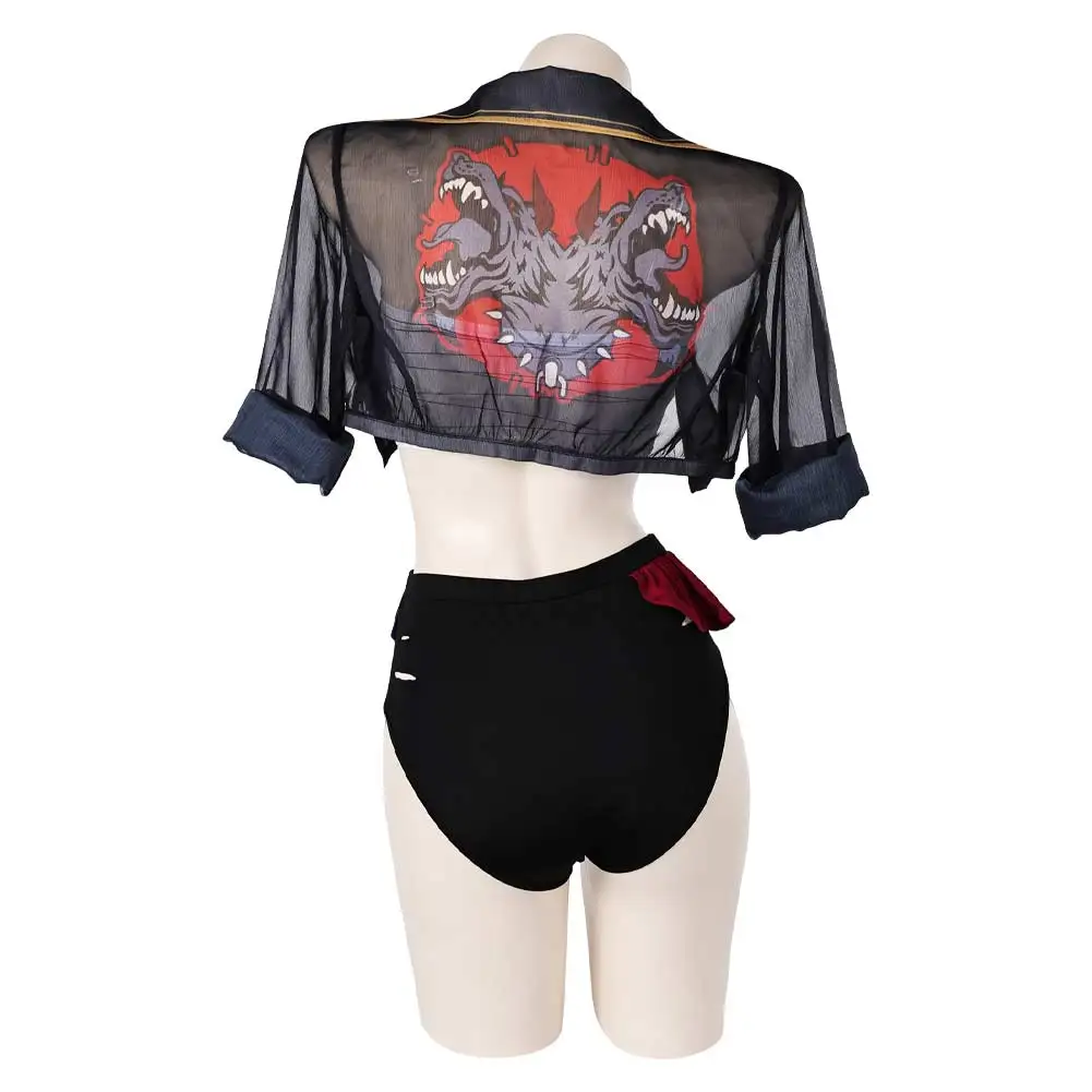 غامض السادس الموسم 2 تأثيري المرأة فانتازيا ملابس السباحة سترة لعبة LoL ملابس تنكرية للإناث هالوين كرنفال البدلة