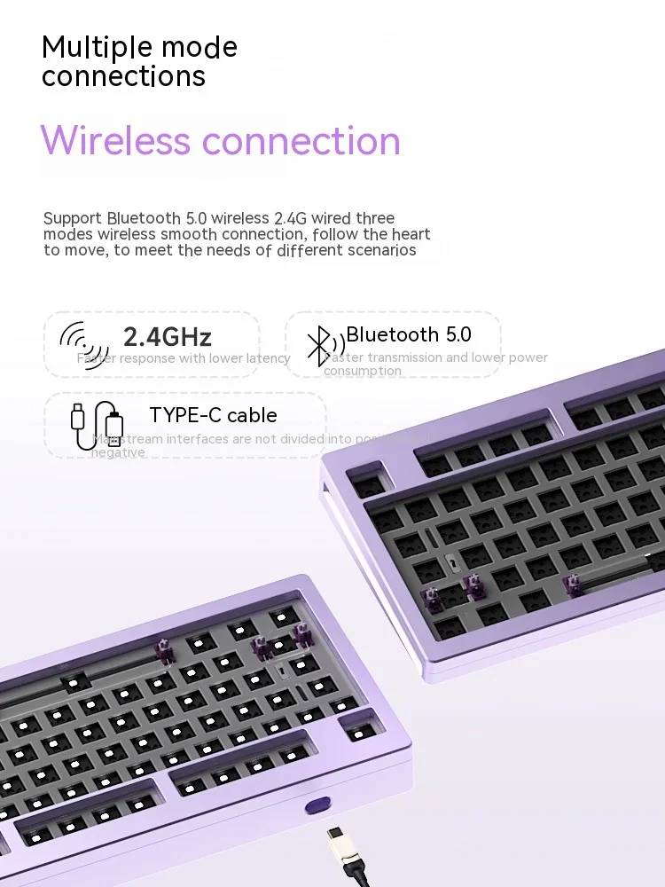 Monsgeek M5w Mechanical Keyboard Kit Rgb Wireless Bluetooth Type-C Tri-Mode Aluminum Alloy Hot-Swap Pc Gaming Keyboard Gift