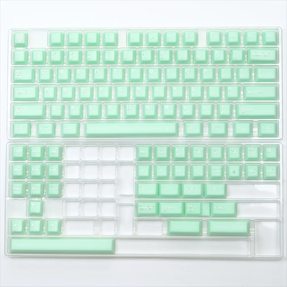 

AIFEI 121 Key Caps keycap Original PBT Double Color Injection Moulding White Jade Blue Semi-translucent for Customized board