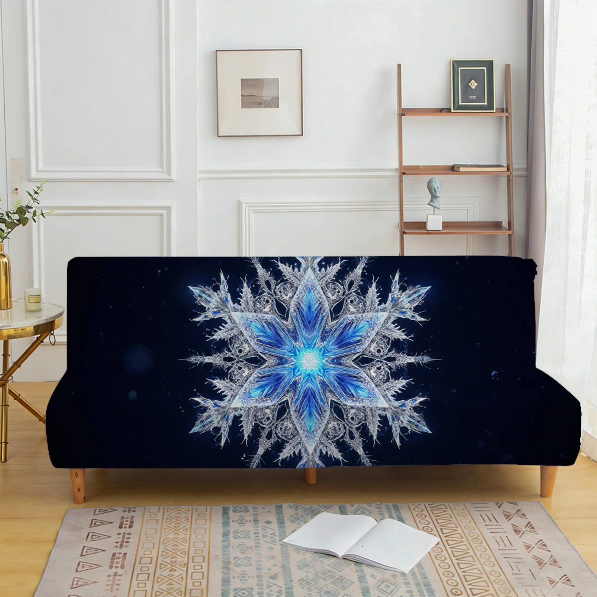 

Dream ice crystal snowflake sofa bedspread, suitable for a variety of home decoration styles, easy to install, machine washable