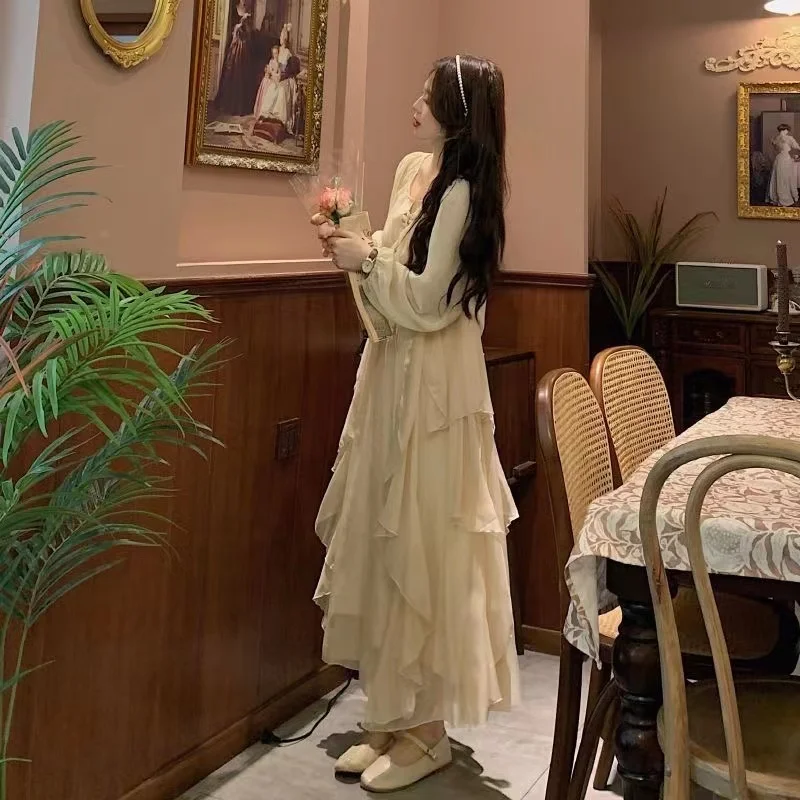 

Angelical Summer New Women's Gown Set with Sunscreen Cardigan Soft Sle Strap Dr Two-Piece Suit Ele Slimming Effect