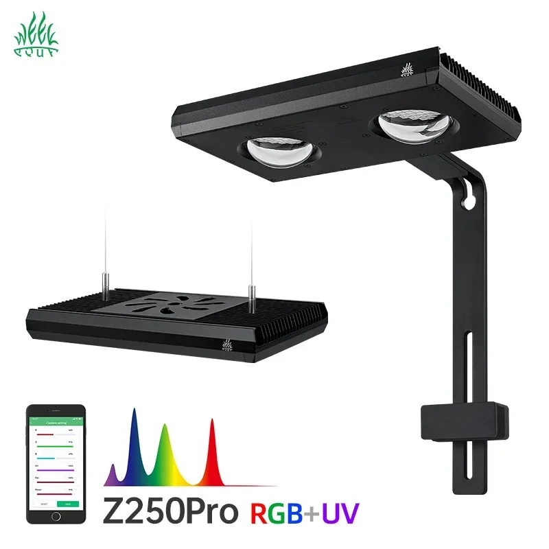 

WEEK AQUA Z250Pro RGB UV Full Spectrum Intelligent APP Control Led Aquarium Light for Fish Tank