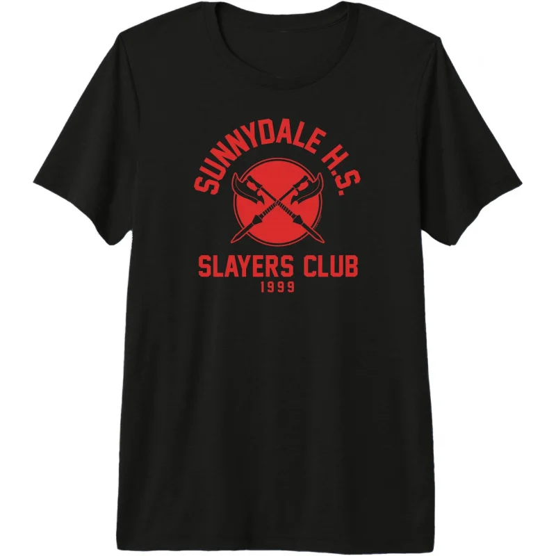 

Sunnydale Slayers Club Buffy The Vampire Slayer Gift t shirt Crew Neck Short Sleeve Graphic clothes All size tops S-6XL