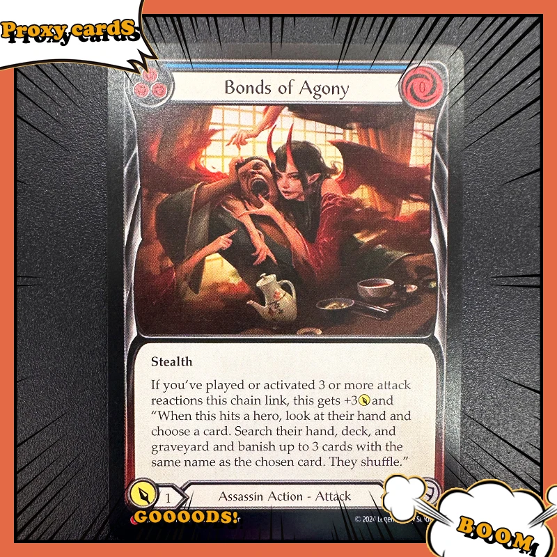 

Карты Proxy Flesh and Blood NON FOIL для развлекательных игр FAB Bonds of Agony Tome of lmperial Flame Коллекция карт Игрушка в подарок