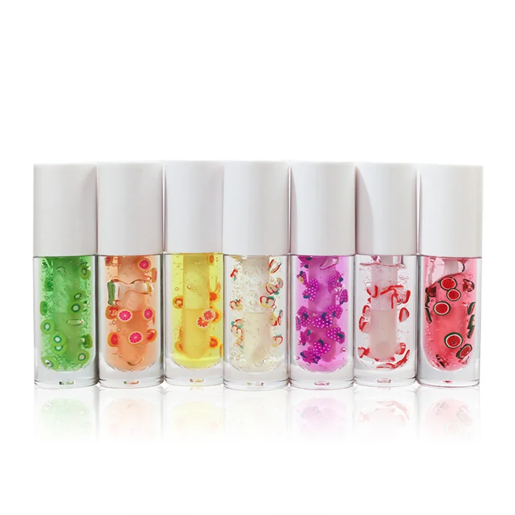 Huile de Fruit Brindisi Transparente, Maquillage Longue Durée, Cosmétiques, Marque Privée, En Vrac Personnalisé, 8 Couleurs, Grosse Tête Blanche