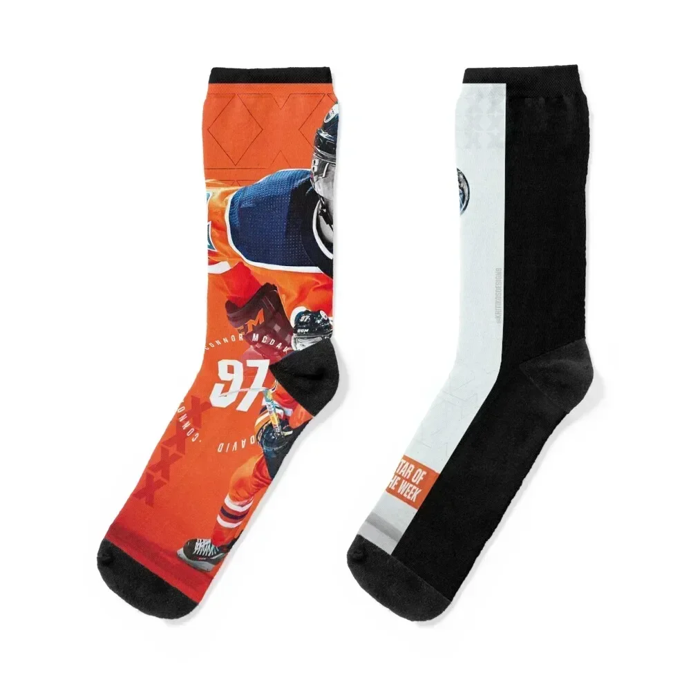 

Connor McDavid Socks compression new in's christmass gift with print Socks For Men Women's