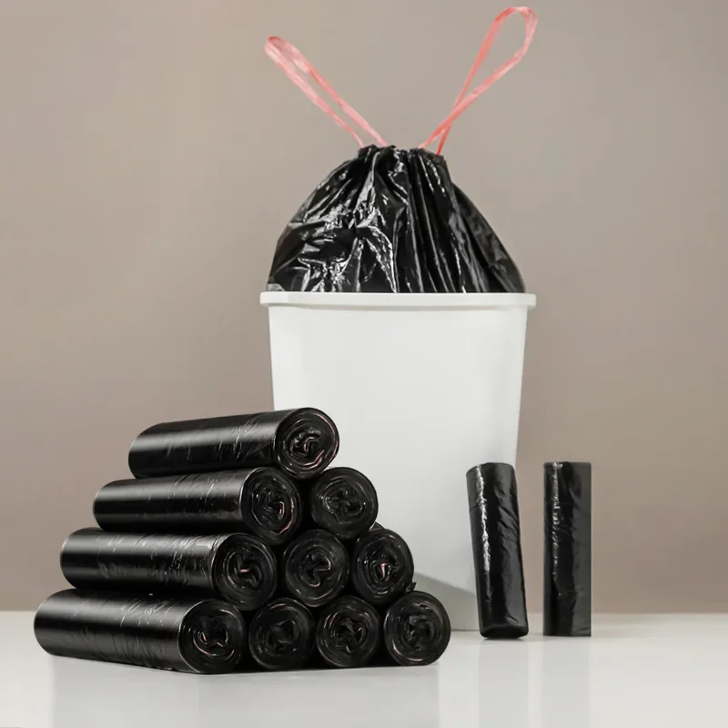 90 Pcs Thicken Disposable Garbage Bags Kitchen Storage Trash Can Liner  Protect Privacy Plastic Waste Bag