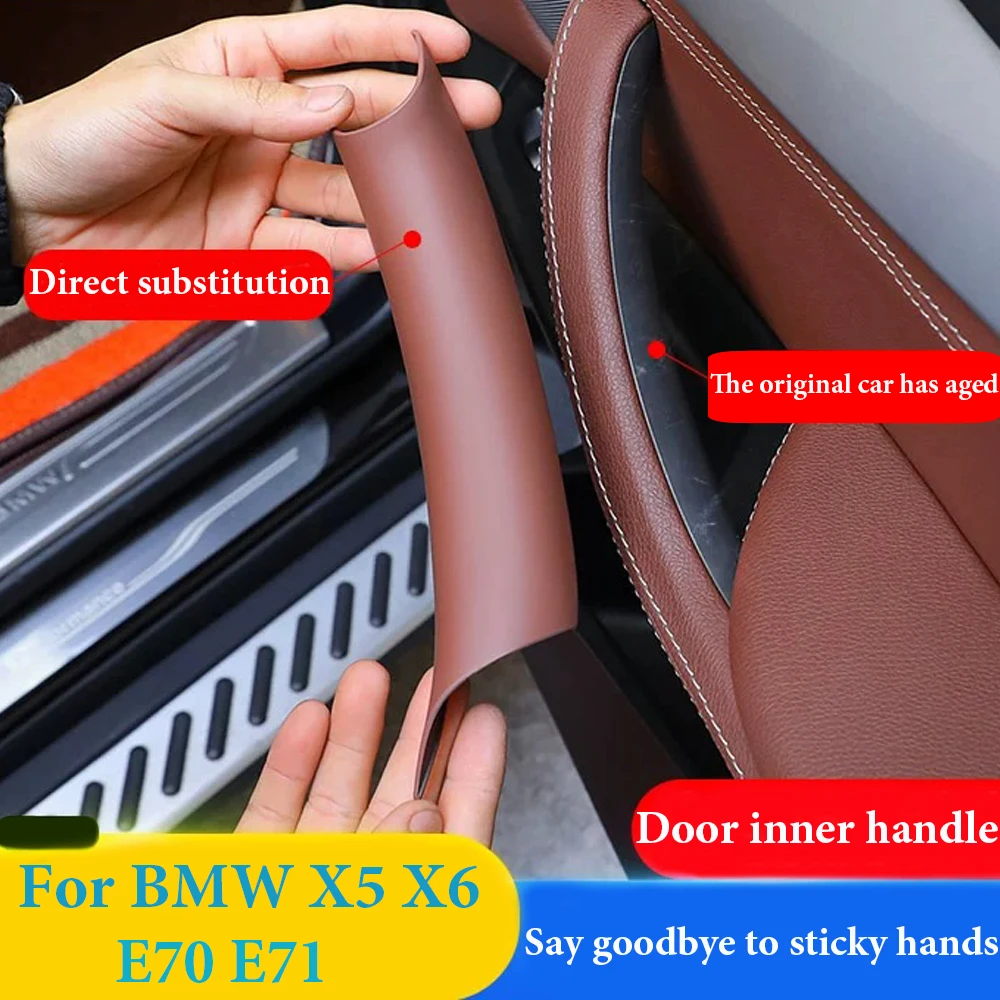 

High quality LHD Car Interior Door Panel Grab Handle Covers Armrest Protective Trim Car Styling For BMW X5 E70 F15 X6 E71 F16