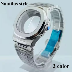 41mm nh35 Case Watch Cases Watch Parts Sapphire Crystal Glass For Nautilus Watch Case NH35/38/70 Movement Waterproof