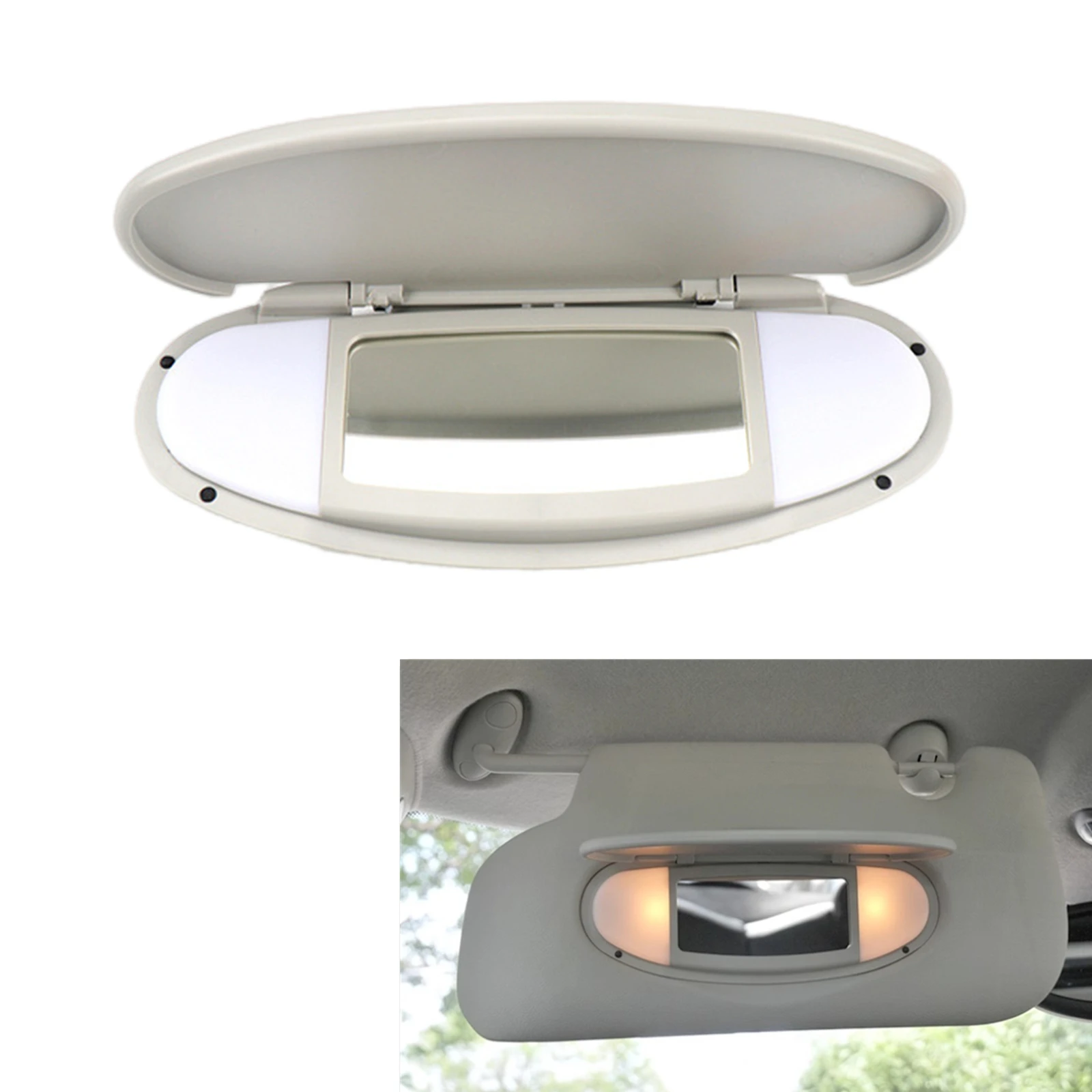 

Interior Sun Visor Sunvisor Cosmetic Make-up Baby Rearview Rear View Vanity Mirror Cover For MINI Cooper R55 R58 R60 2007-2014