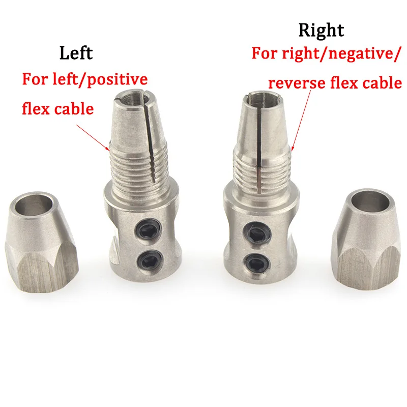 1 buah kapal kopling fleksibel baja tahan karat kiri/kanan Flex Collet Coupler untuk RC perahu Model kapal kabel Flex