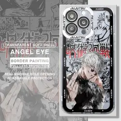 Japan Anime J-Jujutsu Kaisen Case for OPPO A98 A94 A92 A78 A76 A74 A72 A58 A54 4G A55 A16 A17 A32 A57 A31 5G Transparent Cover