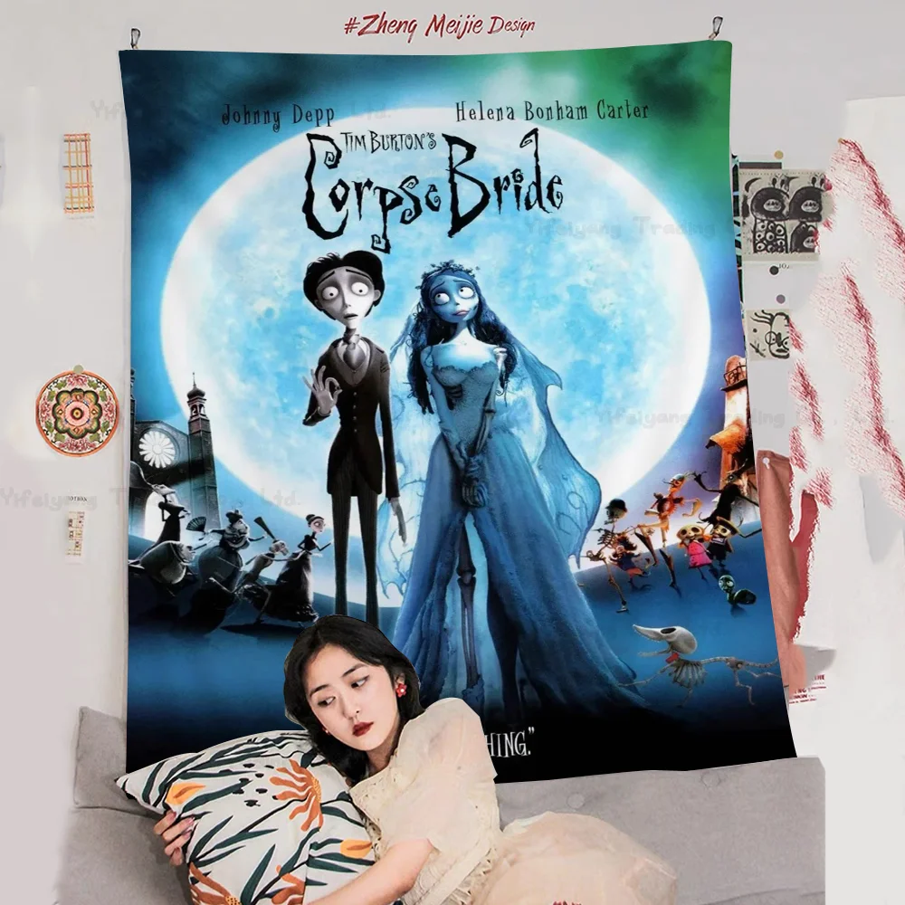 

Tim Burton's Corpse Bride Puppet Animated Films Anime Tapestry Art Science Fiction Room Home Decor Wall Art Decor