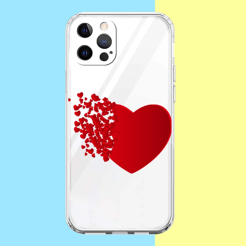 Etui na telefon z nadrukiem Little Hearts dla Xiaomi Mi Poco F3 X3 X4 GT NFC M3 M4 11 Ultra 12 11X 11i Pro Lite 5G Miękki, przezroczysty pokrowiec