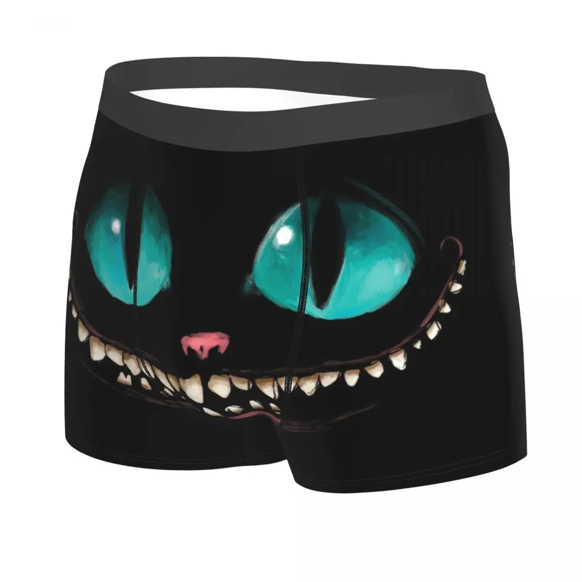 Custom Cool Mad CAT Boxers Shorts Panties Male Underpants Breathable Cheshire Briefs Underwear