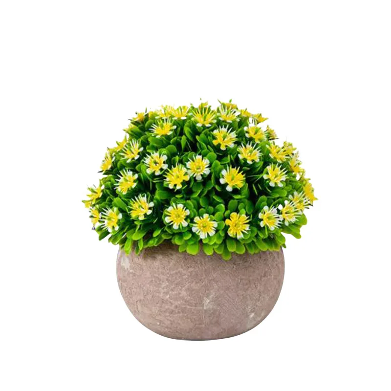 

Simulation Potted Plant for Desktop Shelf Home Office Decoration Plastic Artificial Plant Size 9 by 13 by 12 cm
