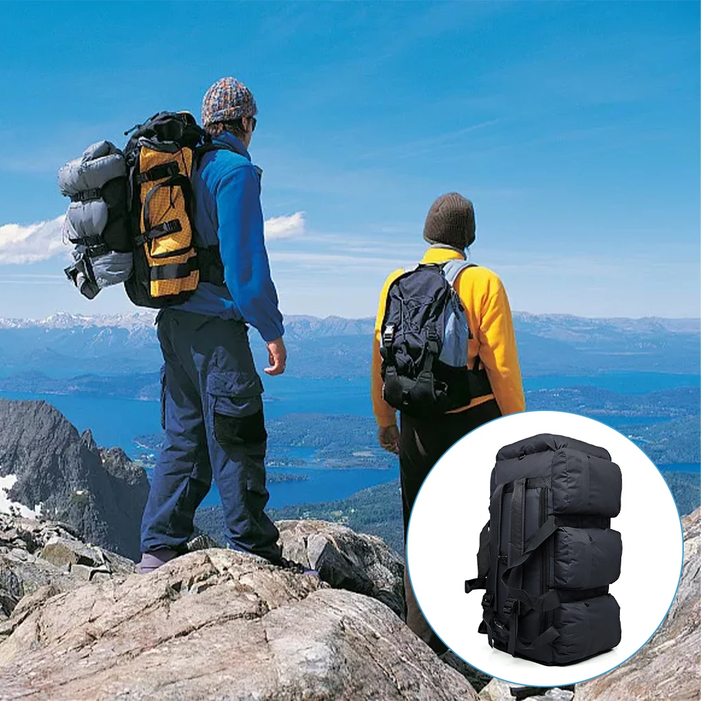 

90L Outdoor Backpack Camping Fishing Pouch Rucksack Hiking Portable Travel Oxford Cloth Camper Tourist Shoulder Bag