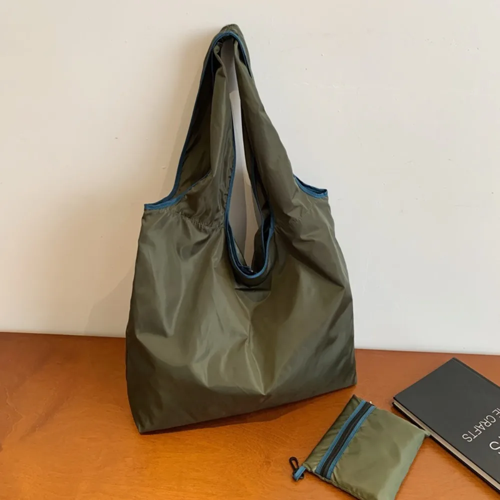Foldable ~ Handbag Folding Shopping Bag Fold Waterproof Foldable Eco-Friendly Bag Shoulder Pouch Large Capacity
