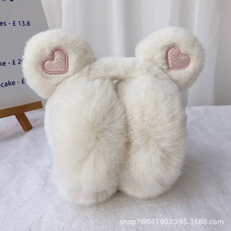 Складные амбушюры с медвежьими ушками для женщин, новые зимние теплые и незамерзающие милые студенческие уход за ушами