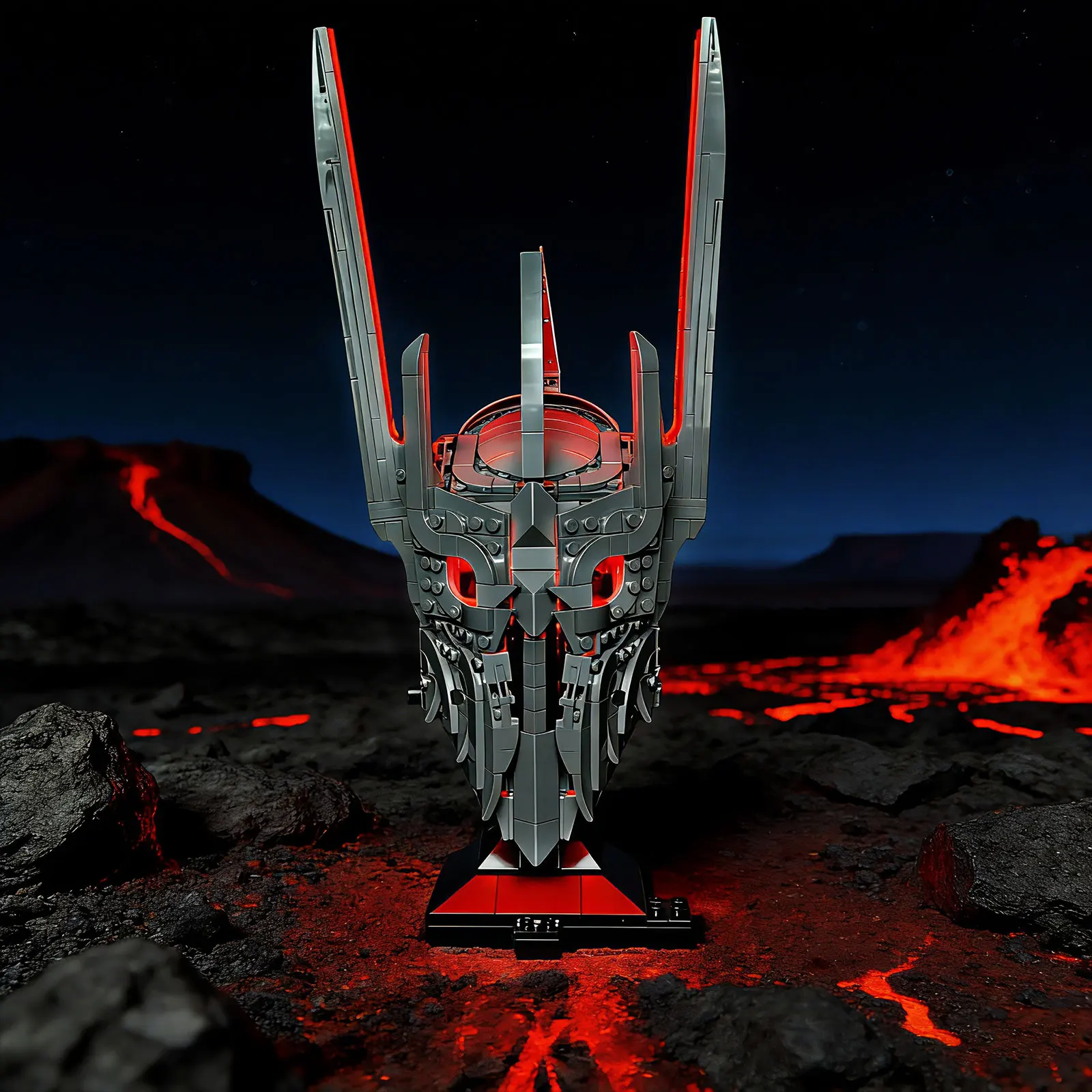 

Комплект светодиодного освещения LYBMTWF, совместимый с конструктором Lego 11373 «Шлем Саурона» (модельные блоки в комплект не входят)