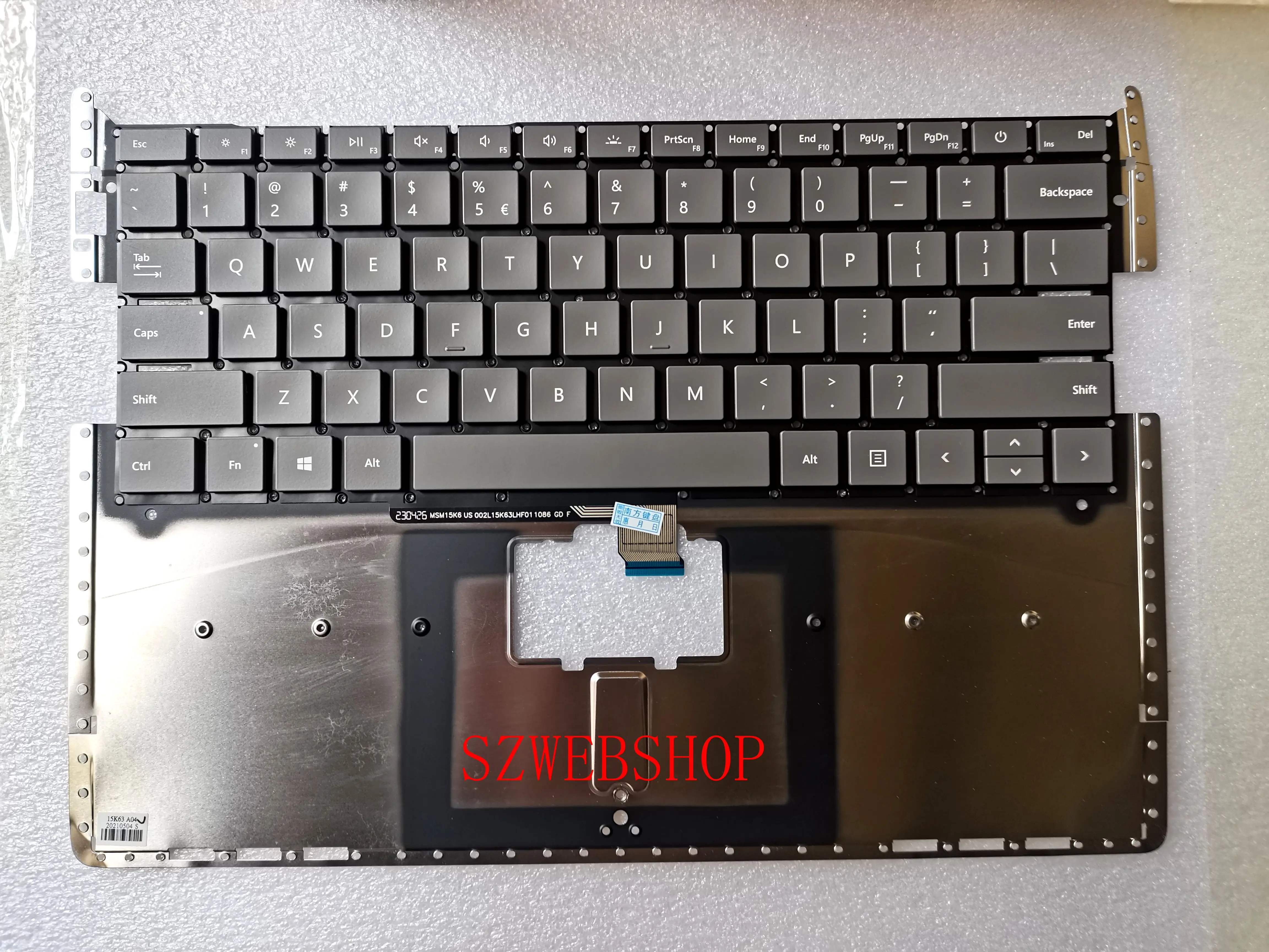

Новая клавиатура для ноутбука Microsoft Surface 13,5 дюйма 1769 1782 1770 1782, английский, США/Испания, Италия, серый G 672819 NW 002L15K66LHC01