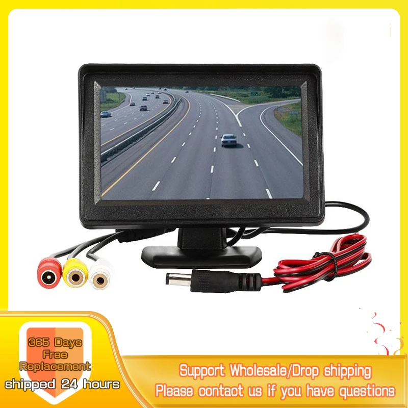 

4.3 Inches Car Monitor For Rear View Camera TFT LCD Display Reverse Camera Monitor HD Digital Color Video Input Screen NTSC PAL