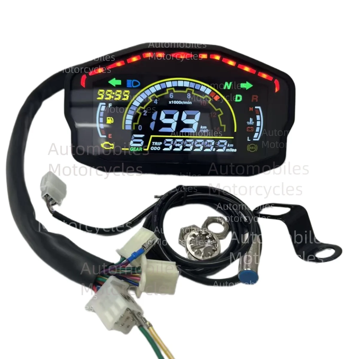 Per Ducati Honda Kawasaki Suzuki Pannello digitale moto Tachimetro LED universale Contachilometri Assy