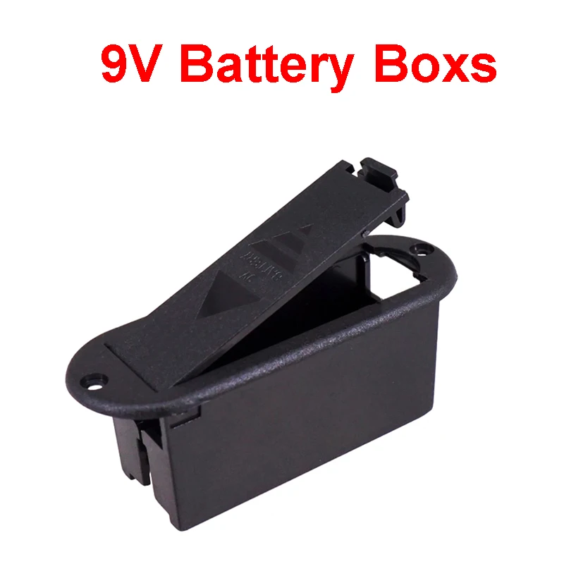 1 Pcs Black Flat Mount 9V Battery Boxs/Holder/Case Compartment Cover For Active Guitar Bass Pickup (LJ-DCX01)