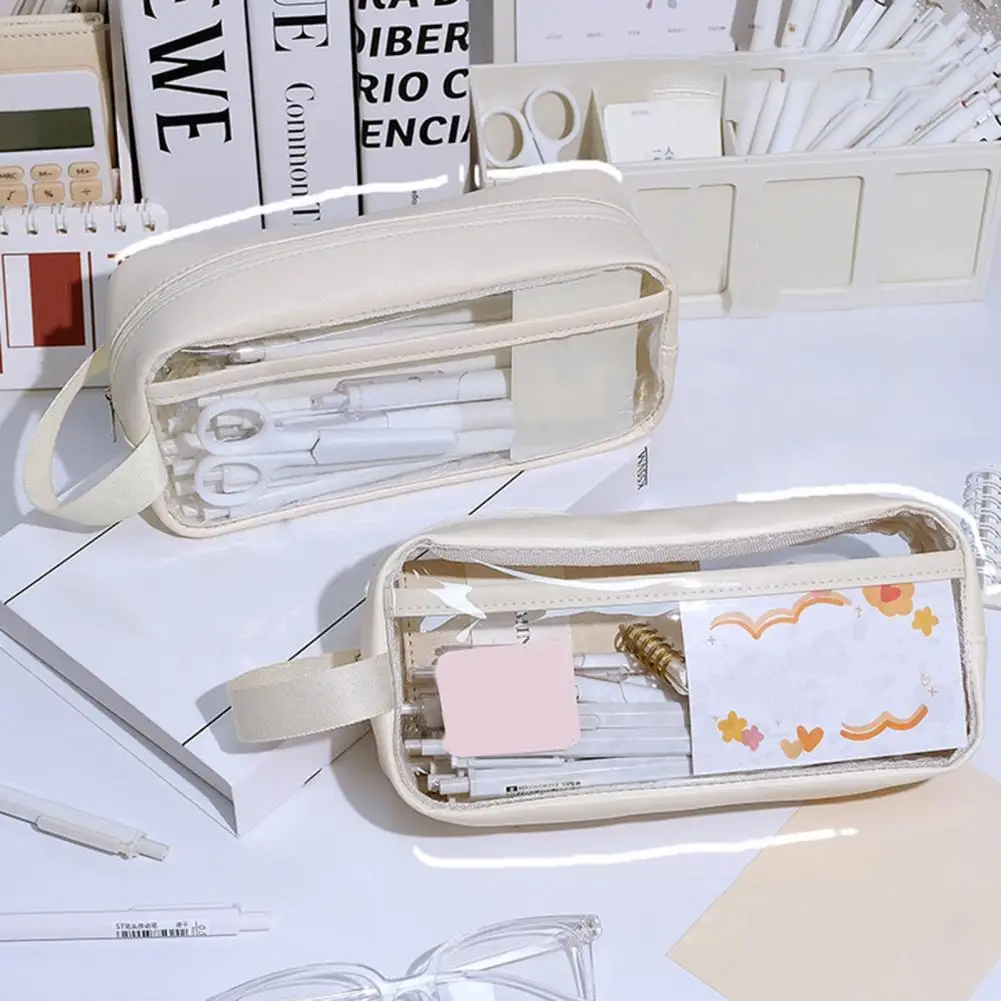 Keep Tidy Zipper Design Student Ins Simple Stationery Storage Box Daily Use