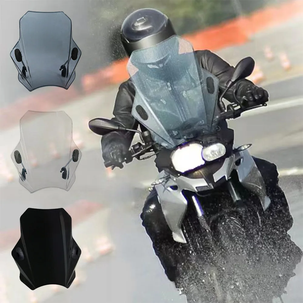 Motorcycle Adjustable Windshield Windshield Kit for Steering Motorcycles with 7/8