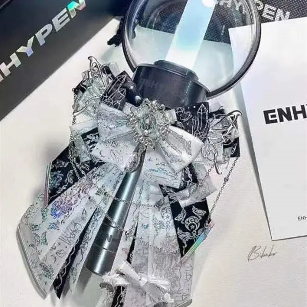 

Luxury Rhinestone Lolita Bow Cosplay Bowtie Concert Support Stick Original Handmade Bows Brooch Shirt Collar Flowers Accessories