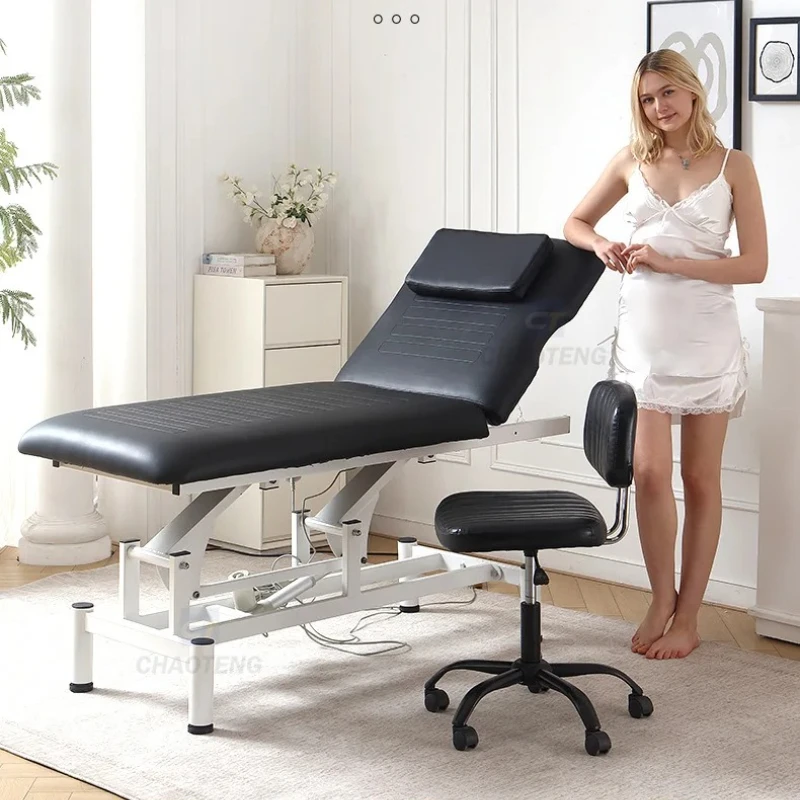 

Massage Bed Automatic Double Electric Beauty Bed Tattoo Lift Tattoo Physiotherapy Round Tube Thickening Furniture