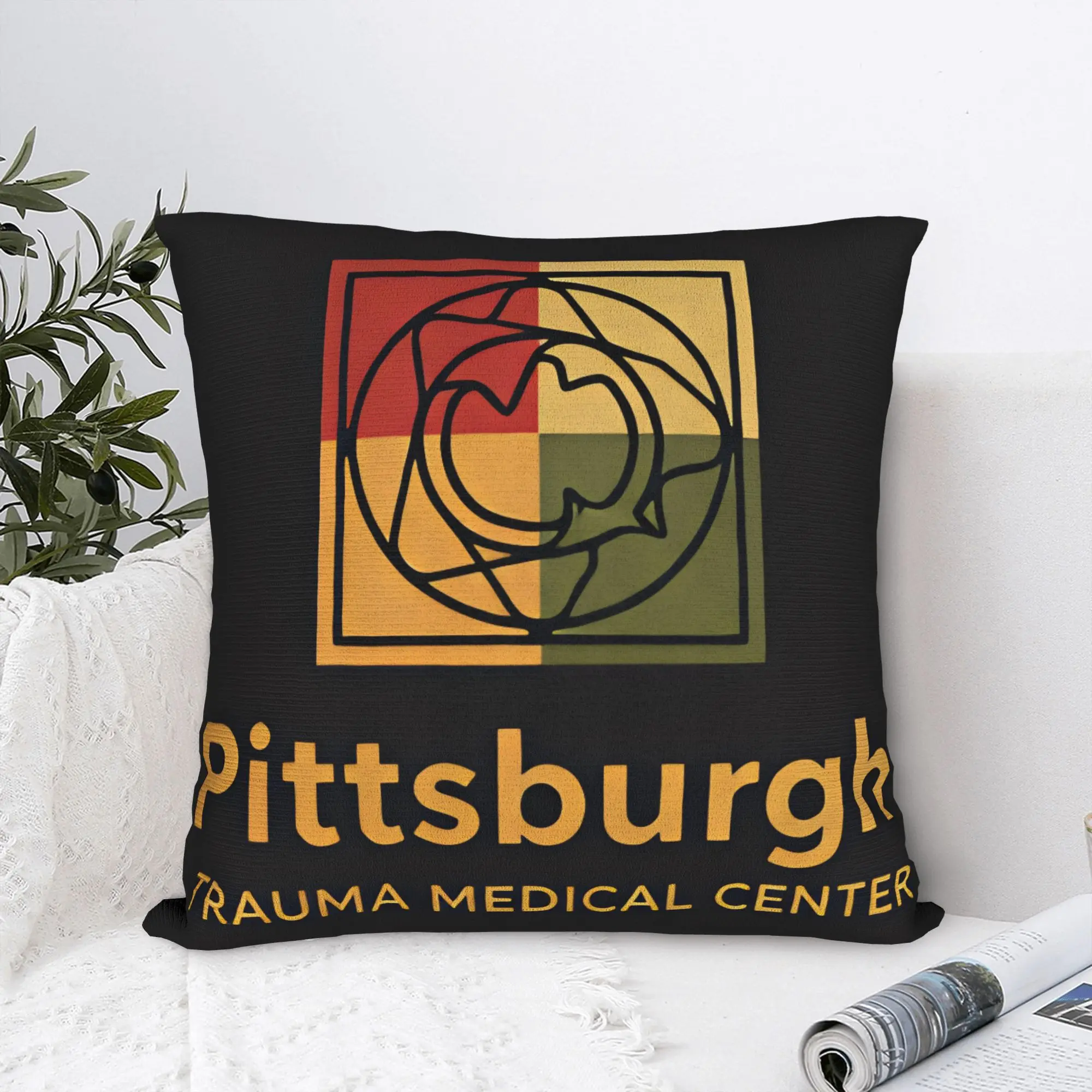 Pillow Case Pittsburgh Trauma Medical Center Square  Pillow Cover For Living Room Sofa Cute Funny Pillowcases