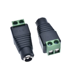 10PCS dc 5.5*2.5MM power jack socket connector 5.5X2.5MM FEMALE PLUG solderless terminal Screw Fastening Type 5.5*2.1MM 5.5*2.1